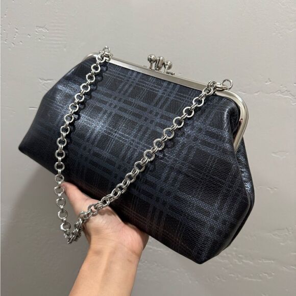 Genuine Deer-hide Leather Handmade Vintage Style Double Kisslock Purse/Crossbody - Picture 9 of 16